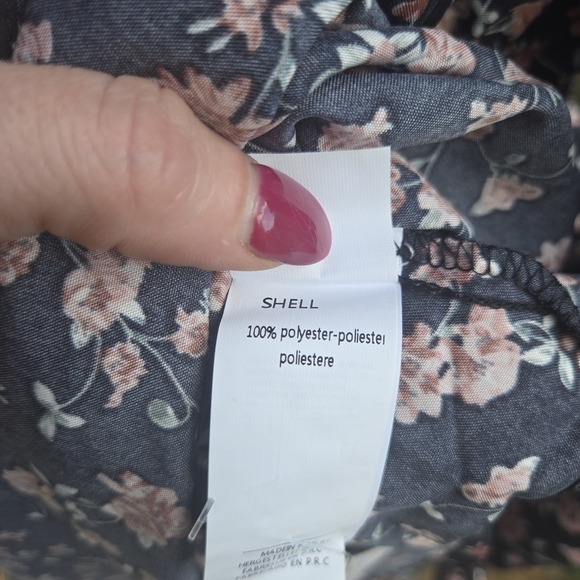 Large Floral Long Sleeve Dress Feminine Cottagecore Ruffle Flowy Peasant Smocked - Picture 5 of 6